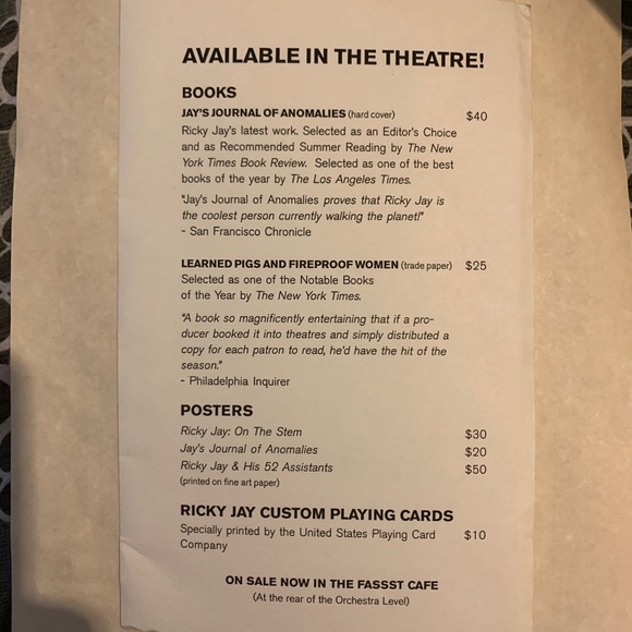 NEW Ricky Jay Collectors Magic - Picture 4 of 6